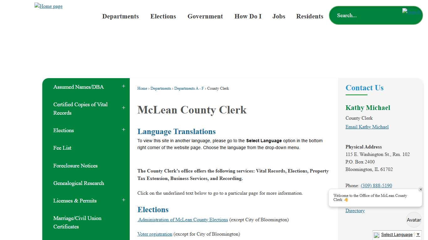 McLean County Clerk McLean County, IL - Official Website