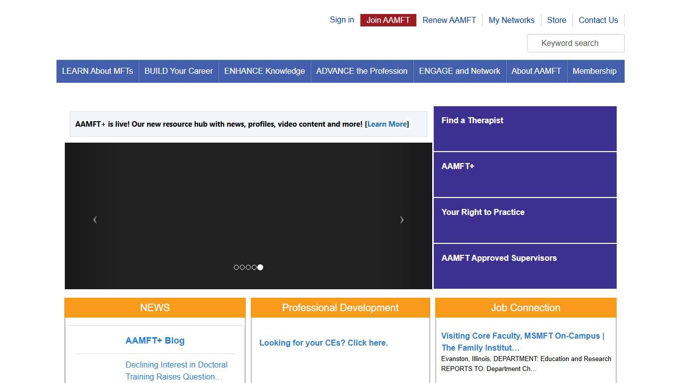 American Association for Marriage and Family Therapy